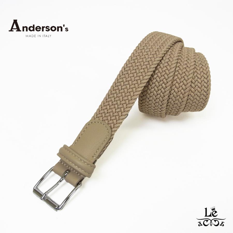 Anderson's（アンダーソンズ） エラスティック メッシュベルト レザー