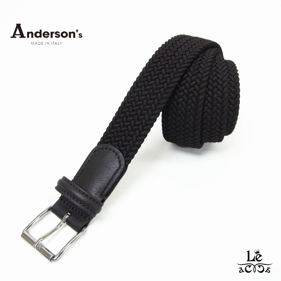 Anderson's（アンダーソンズ） エラスティック メッシュベルト レザー