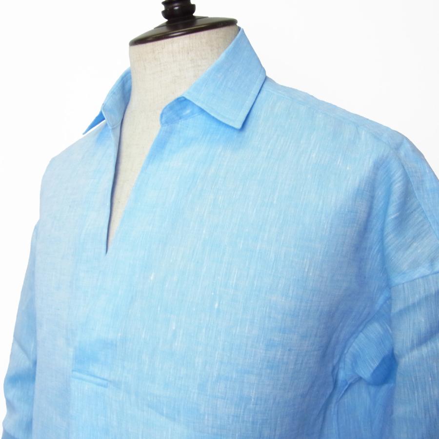 COLONY CLOTHING プールサイドシャツ　リネン長袖シャツ L セール】 COLONY CLOTHING / ALBINI リネン プールサイドシャツ