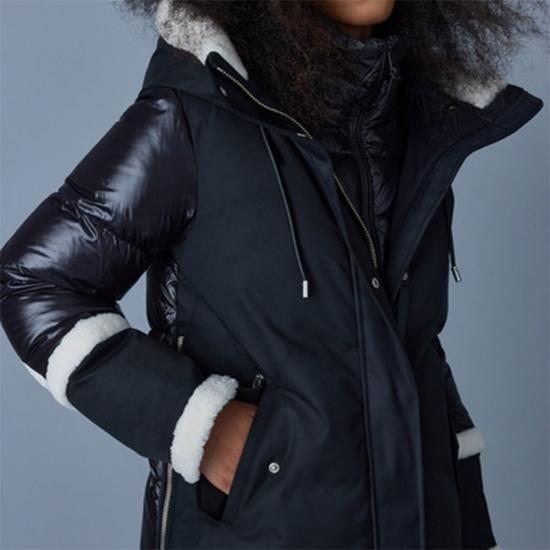 MACKAGE マッカージュ ダウンジャケット シャーリング ダック ダウンパーカー レディース ブルゾン ブラック 日本別注 カナダ 国内正規品 送料無料の画像