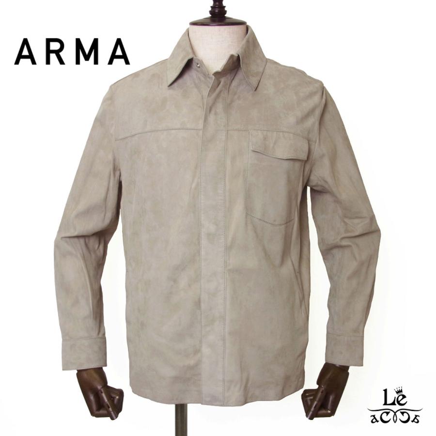 ARMA アルマ ラムスエード シャツアウター DILLEN メンズ レザー シャツジャケット アウター 本革 グレートープ 秋冬 オランダ ブランド 国内正規品 | 