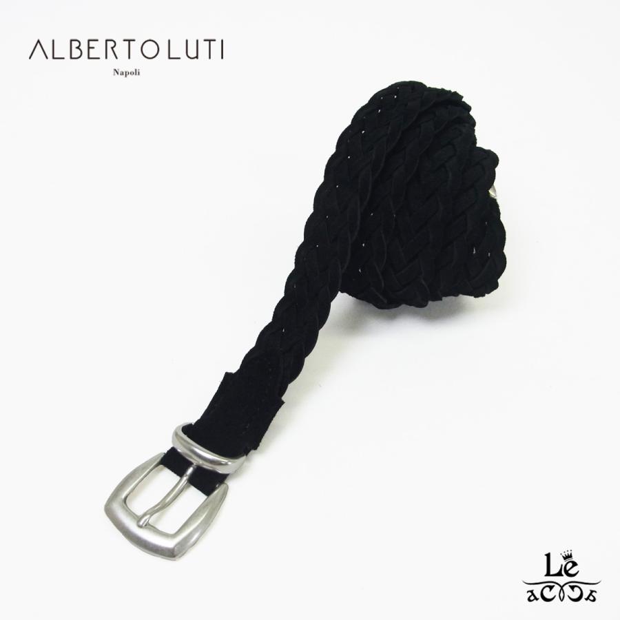 ALBERTO LUTI アルベルト ルティ スエード メッシュ ベルト メンズ