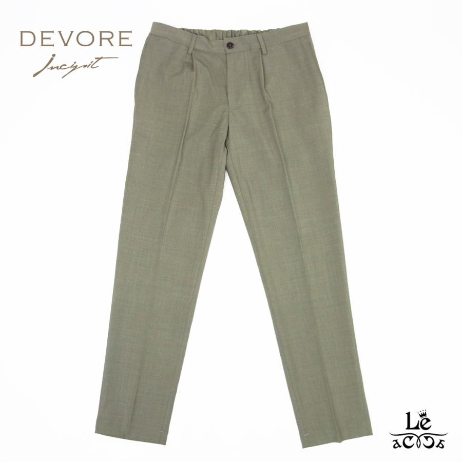 DEVORE Incipit サマーウール ストレッチ テーパード パンツ INCIPIT（インキピット） 【50】DEVORE Incipit デヴォレ インチピット