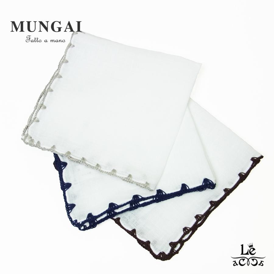 MUNGAI ムンガイ チーフ リネン ポケットチーフ パイピング 麻 