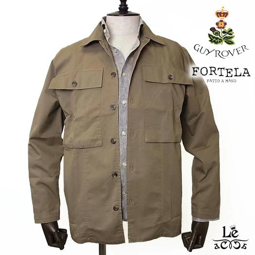 人気が高い 春夏 21 新作 国内正規品 イタリア 春夏モデル メンズ ベージュ ワークジャケット ワークシャツ シャツジャケット コラボ フォルテラ ギローバー Fortela Rover Guy ワークシャツ コラボ フォルテラ ギローバー シャツ カジュアルシャツ