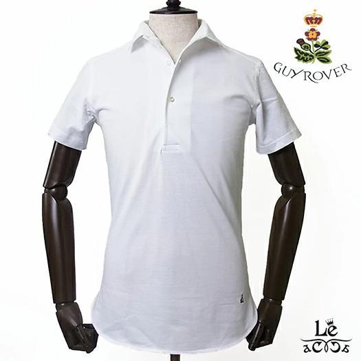 ショッピング大人気 Guy Rover ギローバー ポロシャツ イタリアンカラー メンズ 半袖 鹿の子 ホワイト 白 ワンピースカラー イタリア製 国内正規品 通販専売 Www Superavila Com
