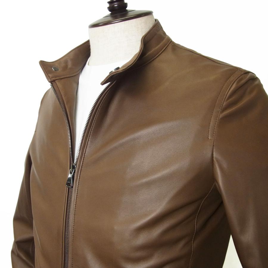 最高級】 EMMETI JURI ライダース ナッパレザージャケット茶