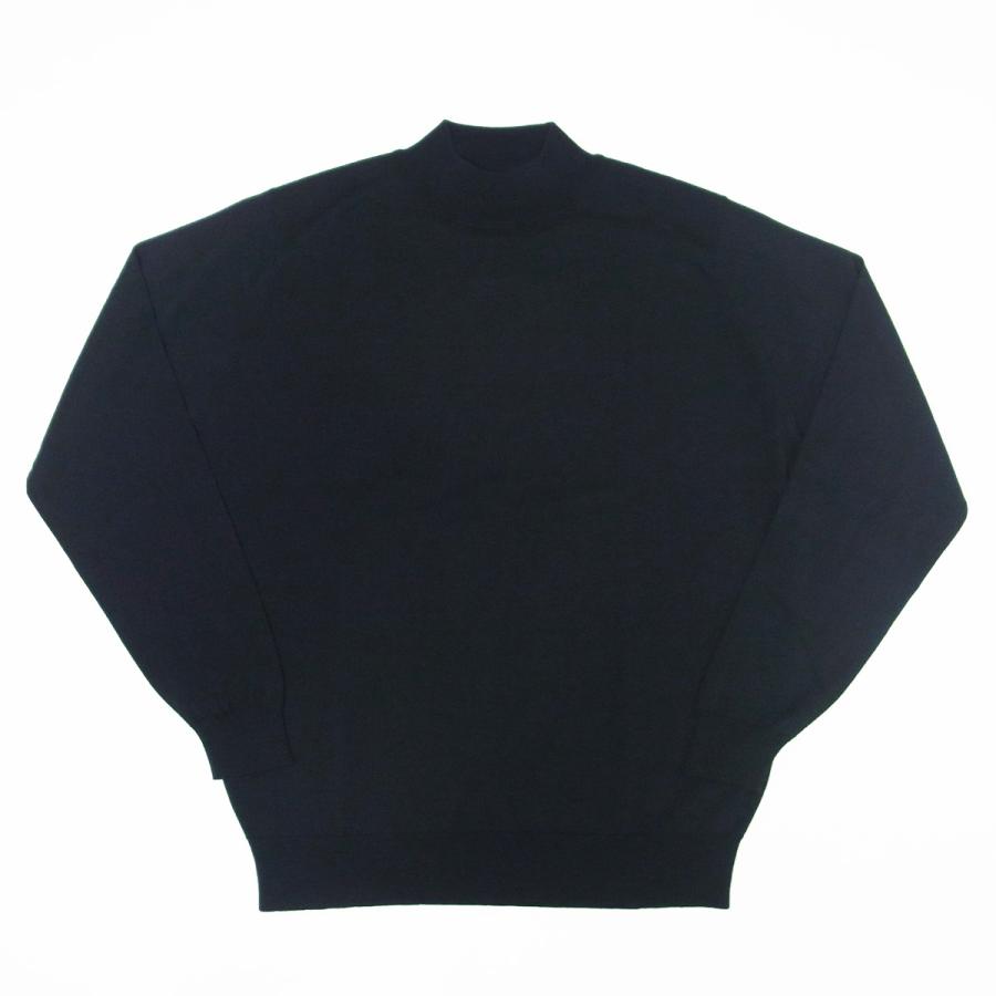 ジョンスメドレー JOHN SMEDLEY モックネック 長袖 プルオーバー KILDAY ハイゲージ MODERN FIT ハイネック ニット セーター ブラック ブランド 国内正規品の画像