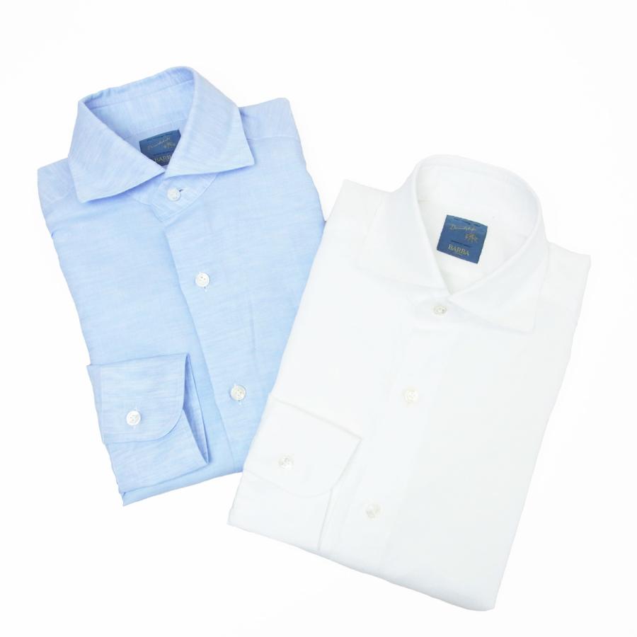 BARBA 長袖シャツ BARBA 【20%OFF】BARBA バルバ コットンリネン シャツ 長袖