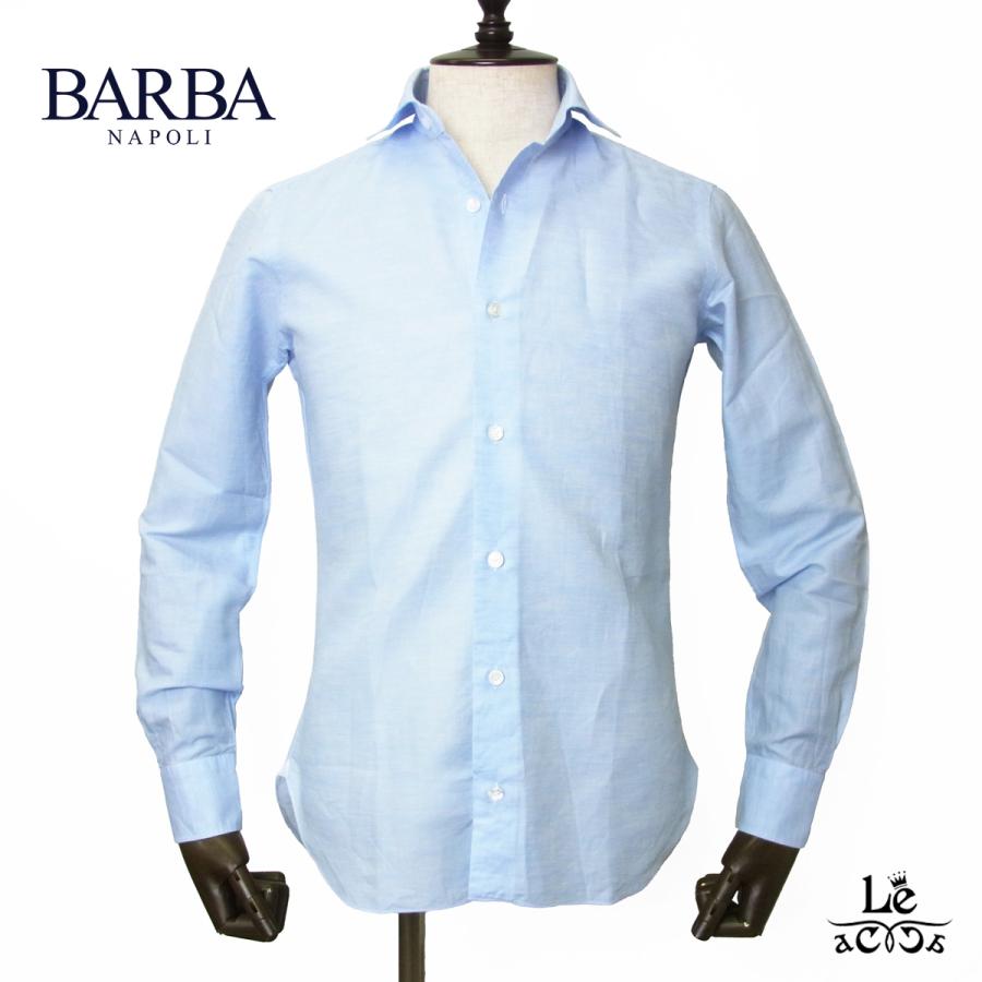 BARBA 【20%OFF】BARBA バルバ コットンリネン シャツ 長袖