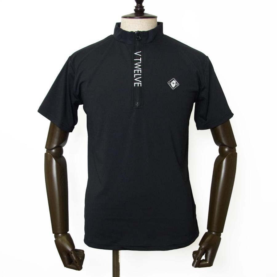 V12 golf ヴィトゥエルヴ ゴルフ モックネック カットソー 半袖 シャツ