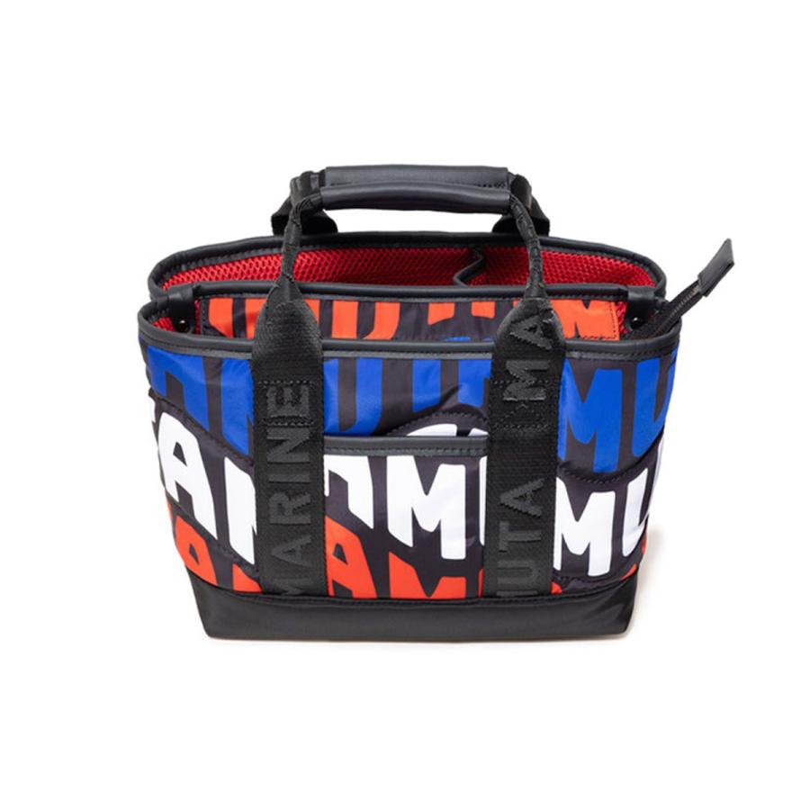 【美品】ムータマリン　ラウンドバッグ　カードバッグ　パーテーション ソバニ公式 Sobagni最高峰合皮を使った【muta パーテーショントート