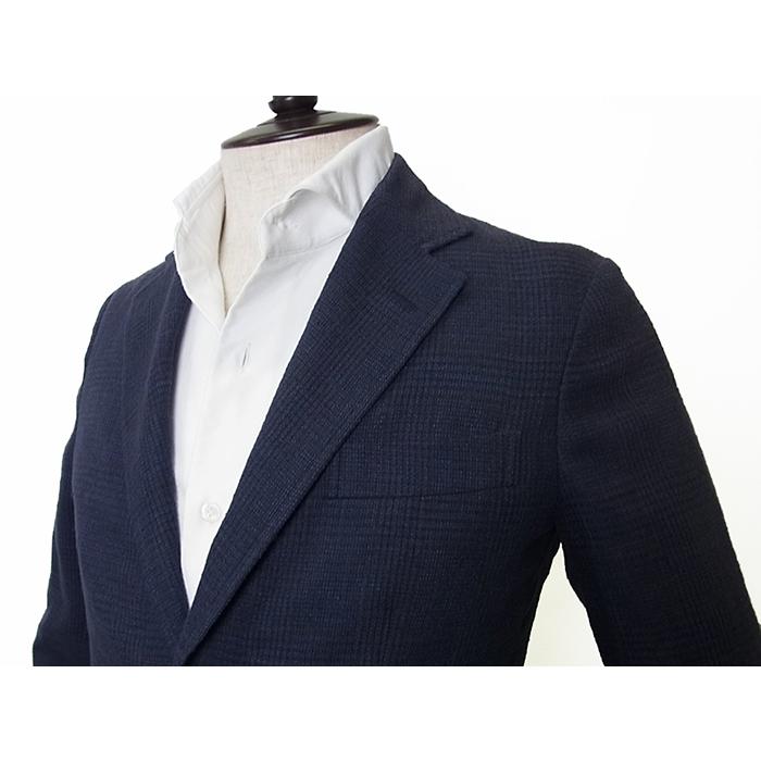 ファッション通販 Due Mila イタリア 紺 ネイビー 麻 綿 コットン リネン ドラゴーネ Dragone Del Cresta La メンズ ジャケット グレンチェック ドゥエミラゴリ Gori Mila Due 70 Off ジャケット グレンチェック ドゥエミラゴリ Gori ジャケット