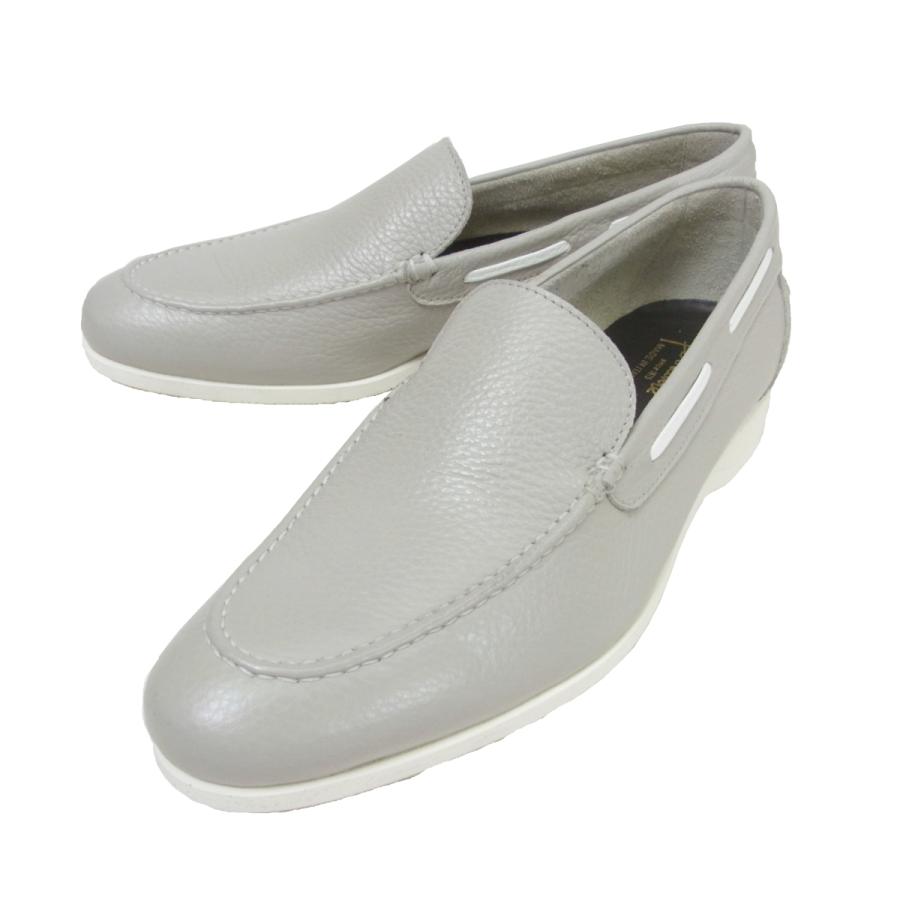 FERRANTE（フェランテ） カウレザー シボ革 デッキシューズ モカシン