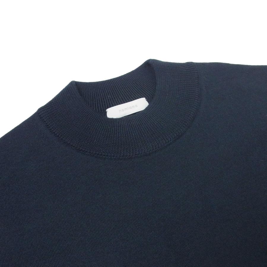 nomiamo ノミアモ モックネック ニット 33ゲージ ウール メンズ
