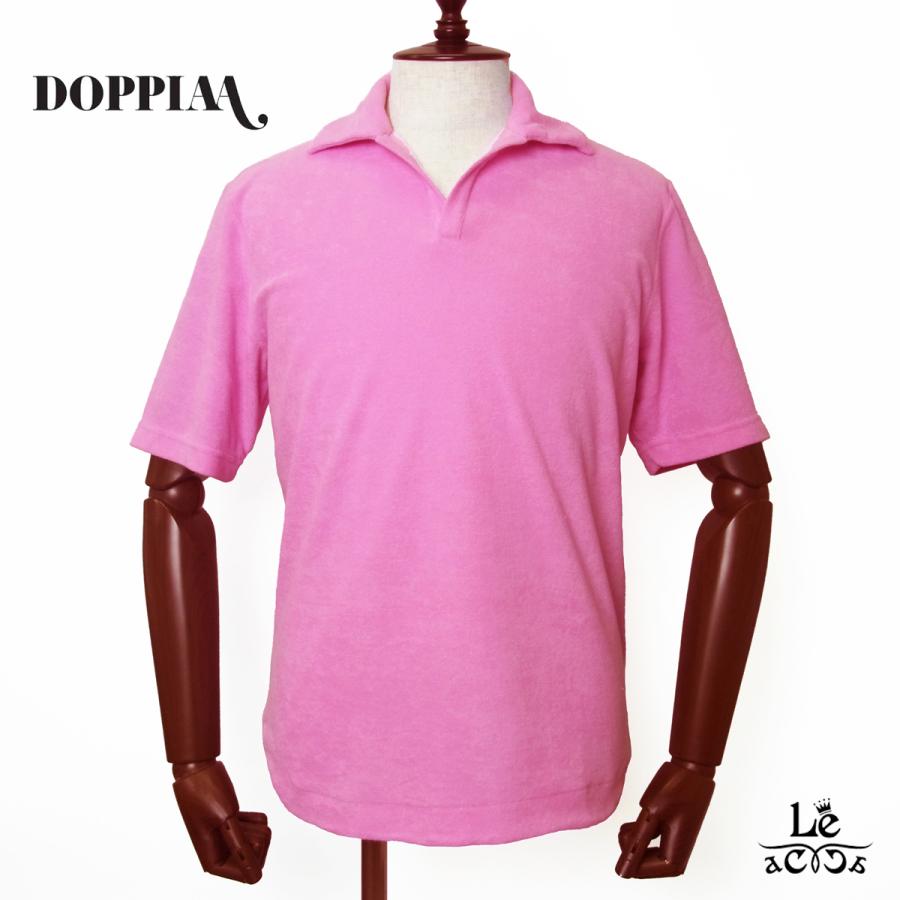 50％OFF】DOPPIAA ドッピアアー ポロシャツ パイル スキッパー ポロ 
