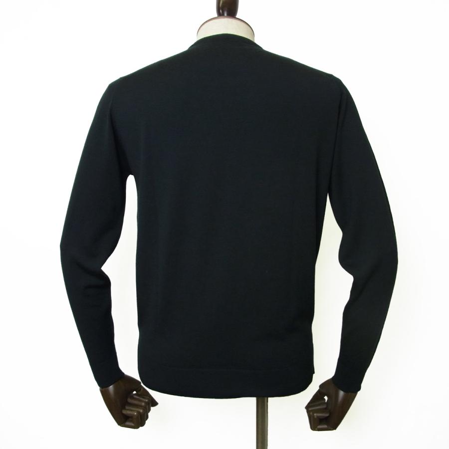 ジョンスメドレー JOHN SMEDLEY スキャンラン SCANLAN クルーネック ニット 30G ハイゲージ メリノウール MODERN FIT ブラック イギリス ブランド 国内正規品の画像