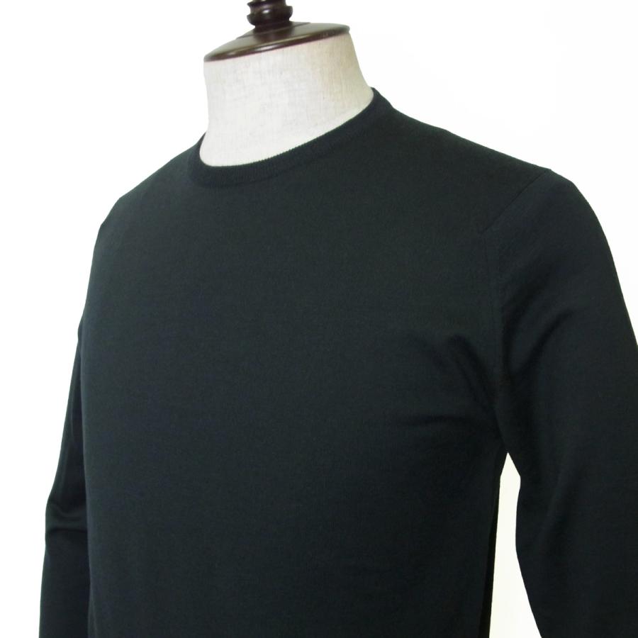 ジョンスメドレー JOHN SMEDLEY スキャンラン SCANLAN クルーネック ニット 30G ハイゲージ メリノウール MODERN FIT ブラック イギリス ブランド 国内正規品の画像