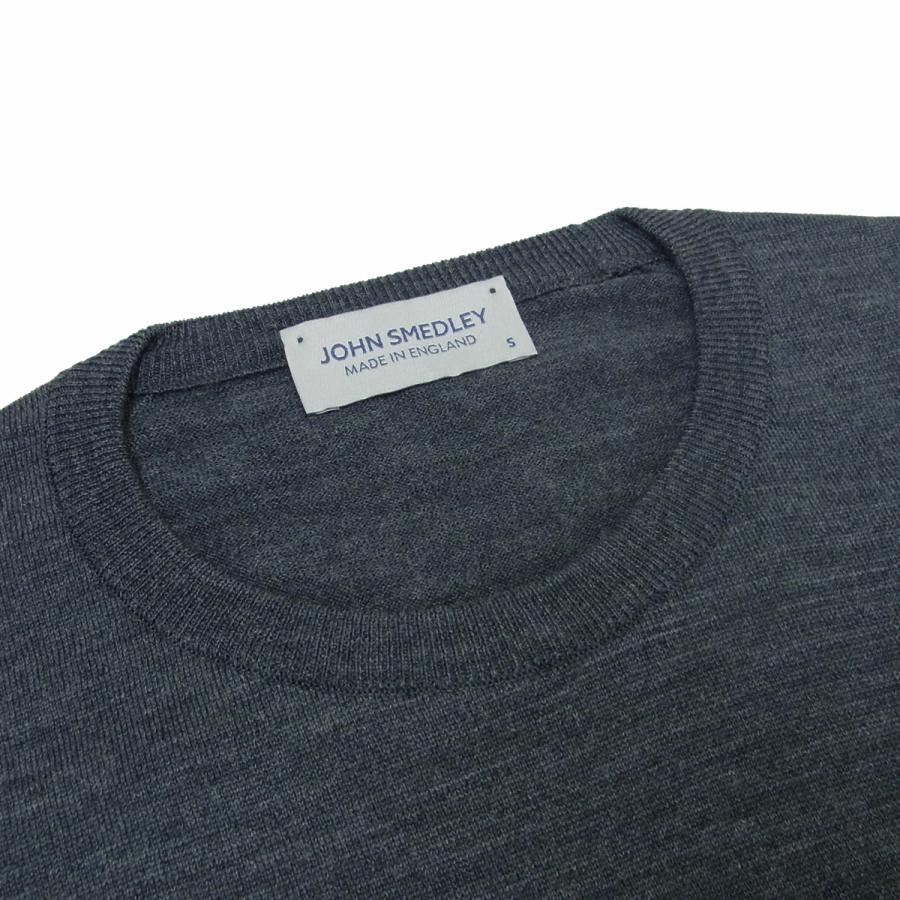ジョンスメドレー JOHN SMEDLEY スキャンラン SCANLAN クルーネック ニット 30G ハイゲージ メリノウール MODERN FIT チャコール イギリス 正規品の画像