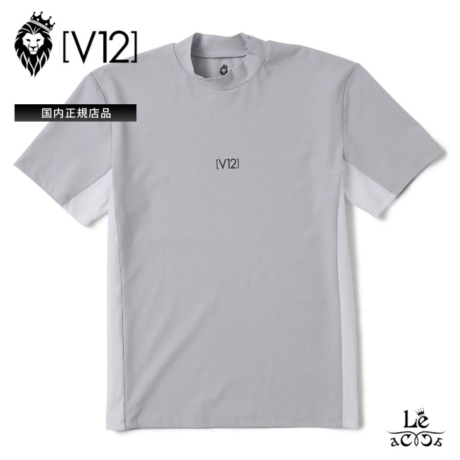 V12（ヴィ・トゥエルヴ） ゴルフ モックネック シャツ 半袖 カットソー