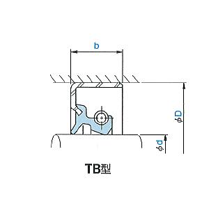 NOK　オイルシール　材質NBR　型式TB58064030　部品番号　(AD6246-E2)