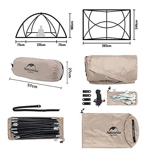Naturehike 公園ビーチ天幕砂浜用天幕テントシェード通気性日除け防水日防ぐ風防ぐUVカットキャンプ用収納便利収納袋付き軽量化UV アウトドアキ 