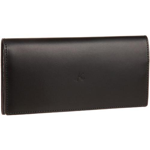 [キタムラ] 財布 長財布 ZH0070 ブラック/ダークグリーンステッチ [黒] 15321