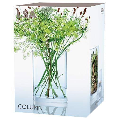 LSA(エルエスエー) フラワーベース(花器) クリア 高さ24cm COLUMN G330-24-992 