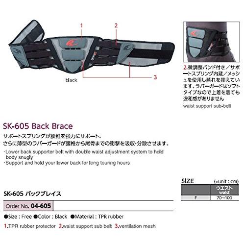 コミネ(KOMINE) バイク用 バックブレイス フリー SK-605 200 プロテクター｜meki5｜02