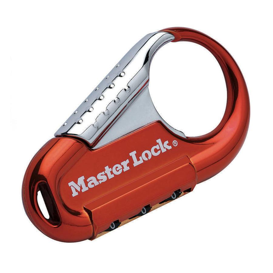 Master Lock (マスターロック) カラビナ型ロック ダイヤル 暗証番号設定 バックパック キーホルダー キャンプ アウトドア 幅86