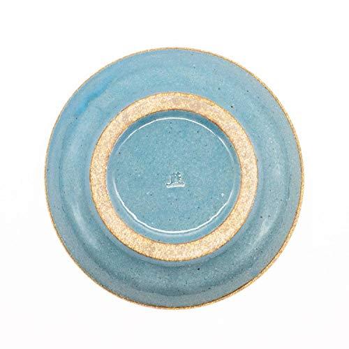 藍窯 萬古焼 スモールプレート 小皿 取り皿 直径約15cm 「エスタ Esta」 赤土ブルー AGM-200112｜meki5｜04
