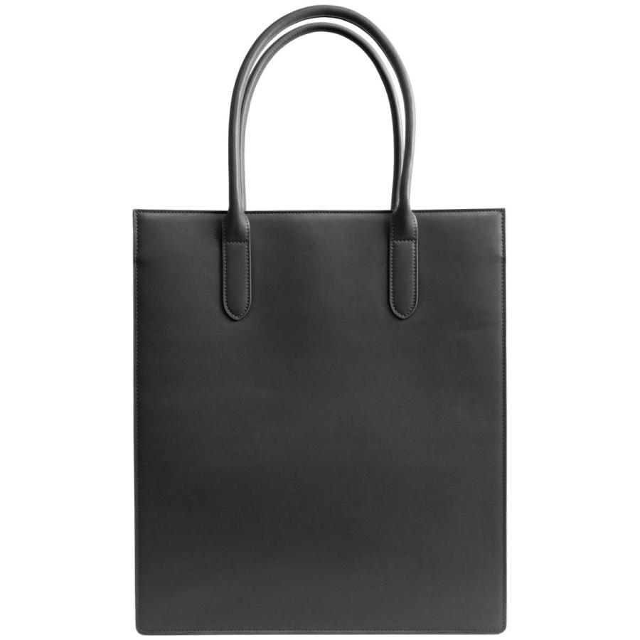 [MALTA] トートバッグ 縦長 A4 自立 持ち手 牛革 ボディ PUレザー 撥水 大きめ 大容量 メンズ レディース ブラック s