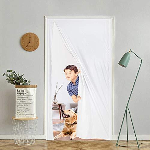 玄関目隠し防寒カーテン 片開き断熱カーテン 目隠し マジックテープ付き 夏冬兼用 86 6cm ホワイト 遮光タイプ S 1221 メキメキヤフーショップ 通販 Yahoo ショッピング