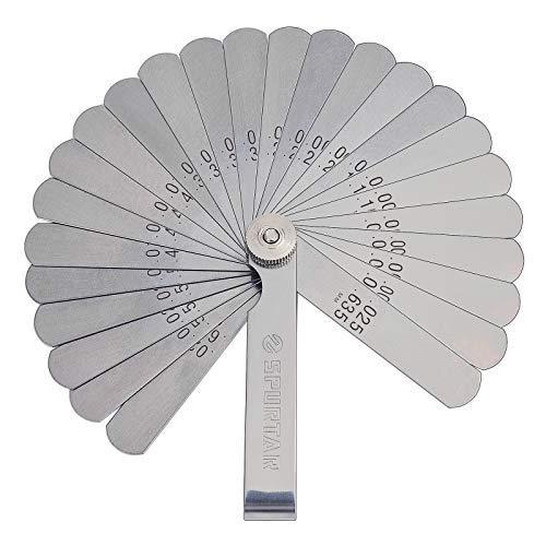 Spurtar シックネスゲージ リーフ 隙間ゲージ フィーラーゲージ 隙間測定ツール 高精度 26枚組 0.038mm〜0.635mm 受注生産品