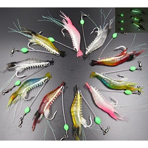 Guassleeエビルアー10個 5色 釣りルアーキット エビワーム ソフト ルアー餌 擬似餌 夜釣り プラスチック製 光る釣り餌 釣りフック付け S メキメキヤフーショップ 通販 Yahoo ショッピング