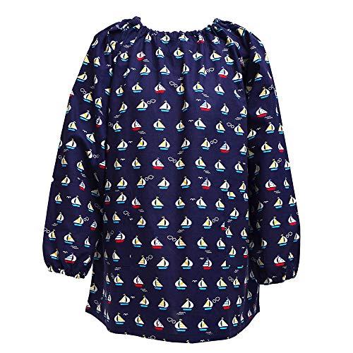 スモック140 160 遊び着 おしゃれヨットでバカンスの旅 スケアー地 ネイビー N1136530 Www Beserajans Com