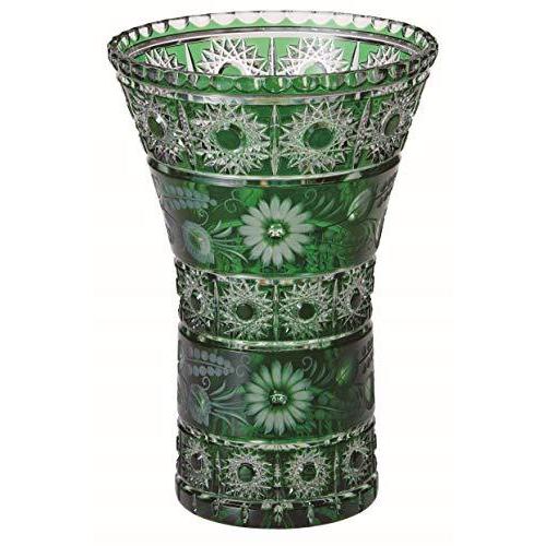人気ショップが最安値挑戦 1410 50 26g エルベクリスタル Elbe Crystal 花瓶 マドライン グリーン 26cm 花瓶 花台 Www Smssvg Org