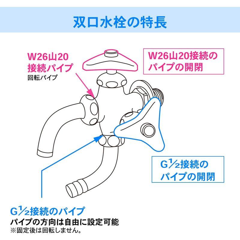 販売販売中 カクダイ カラー万能ホーム双口水栓 ブロンズ 7041FBP-13