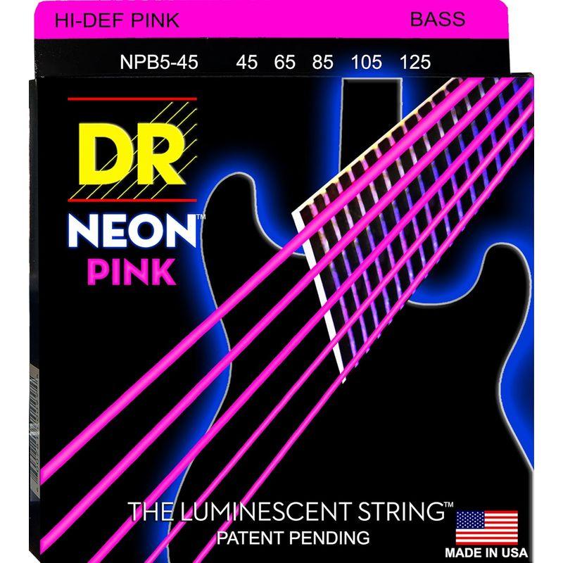 バーゲンセール DR NEON PINK ベース弦 DR-NPB545