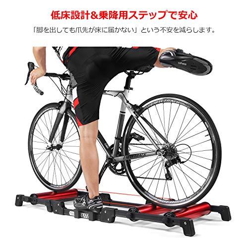 3本ローラー 自転車 ロードバイク ローラー台 サイクルトレーナー 折りたたみ式 10段階調整可 乗降用ステップ付き 日本語取扱説明書付き（GT-03）_6