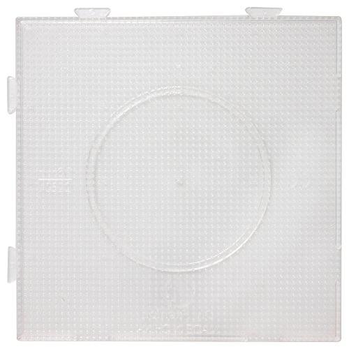 創&遊 ミニミニアイロンビーズ プレート(大) 145mm×145mm 透明 四角形 1枚 MB-300-01 の商品画像