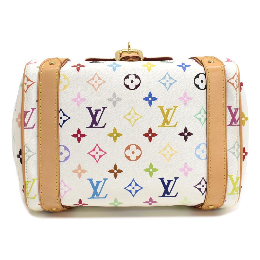 ルイヴィトン プリシラ ハンドバッグ M40096 モノグラムマルチカラーキャンバス レザー ホワイト LOUIS VUITTON