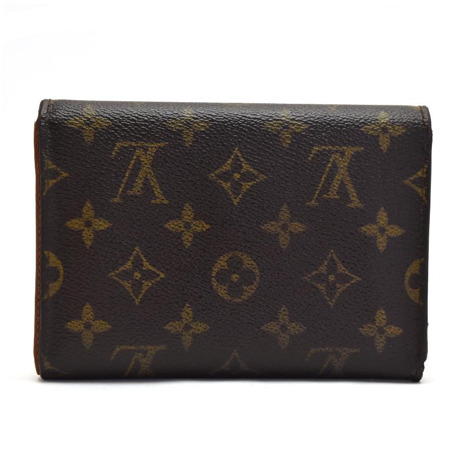 ルイヴィトン 三つ折り財布 モノグラム M61202 キャンバス×レザー レディース ブラウン LOUIS VUITTON｜melcastcom｜03