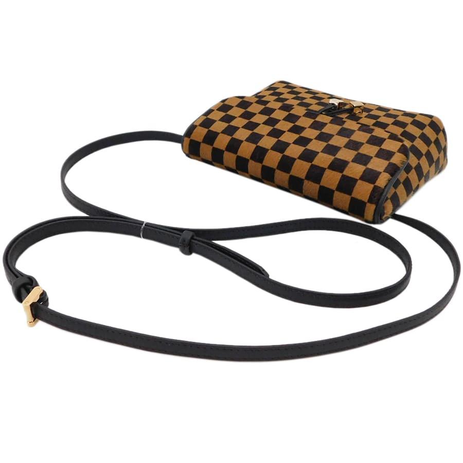 LOUIS VUITTON ダミエソバージュ ガゼル M92130 ショルダーバッグ ハラコ ブラウン 鑑定済み 正規品 ルイ・ヴィトン LOUIS VUITTON - LOUIS VUITTON ダミエソバージュ ガゼル M92130