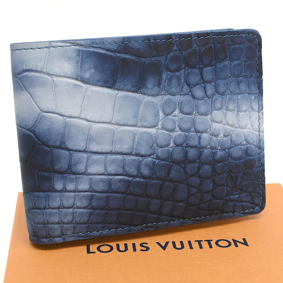 ルイヴィトン エピ ミュルティプル 紺 二つ折り財布 ネイビー 札入れ LOUIS VUITTON（ルイ・ヴィトン） 未使用品 ミュルティプルウォレット