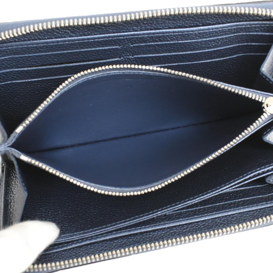中古 ルイ ヴィトン LOUIS VUITTON M82838 RFID(ICチップ) ユニセックス 長財布 モノグラム ネイビーブルー モノグラムアンプラント ジッピー・ウォレット 未使用品 ルイヴィトン ジッピーウォレット
