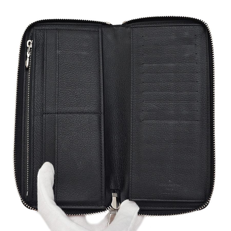 【未使用に近い】ルイヴィトン トリヨン モノグラム ヴェルティカル 長財布 黒 LOUIS VUITTON ルイヴィトン ラウンドファスナー長財布 ジッピー