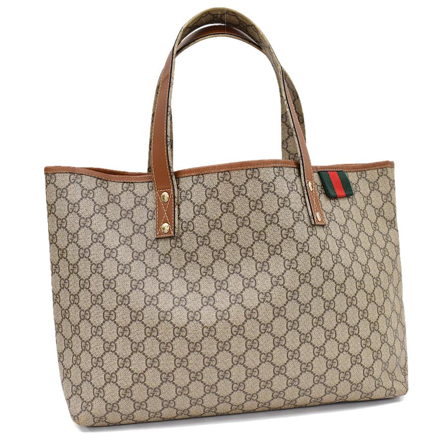 1点限定 グッチ トートバッグ GGスプリーム キャンバス レザー