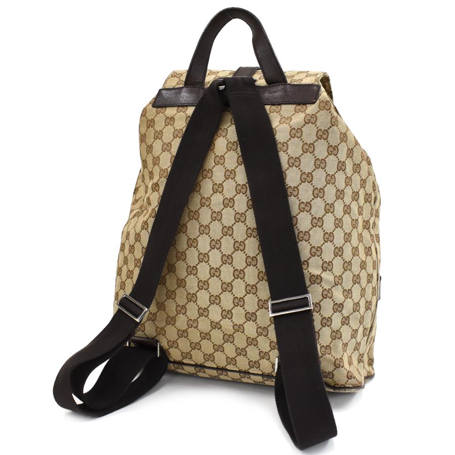 グッチ バックパック リュックサック 114551 ジャッキー GGキャンバス レザー ベージュ ダークブラウン GUCCI｜melcastcom｜04