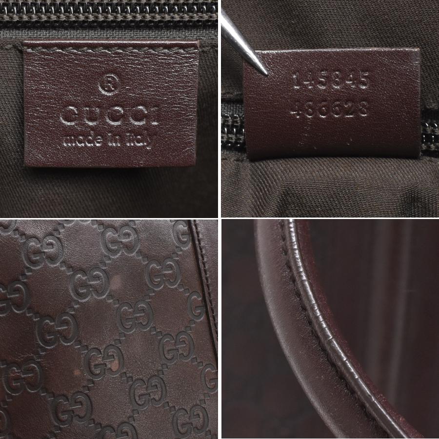 【美品】GUCCI / グッチシマレザー ビジネスバッグ ダークブラウン グッチシマ グッチ ビジネスバッグ 145845 GGシグネチャー レザー